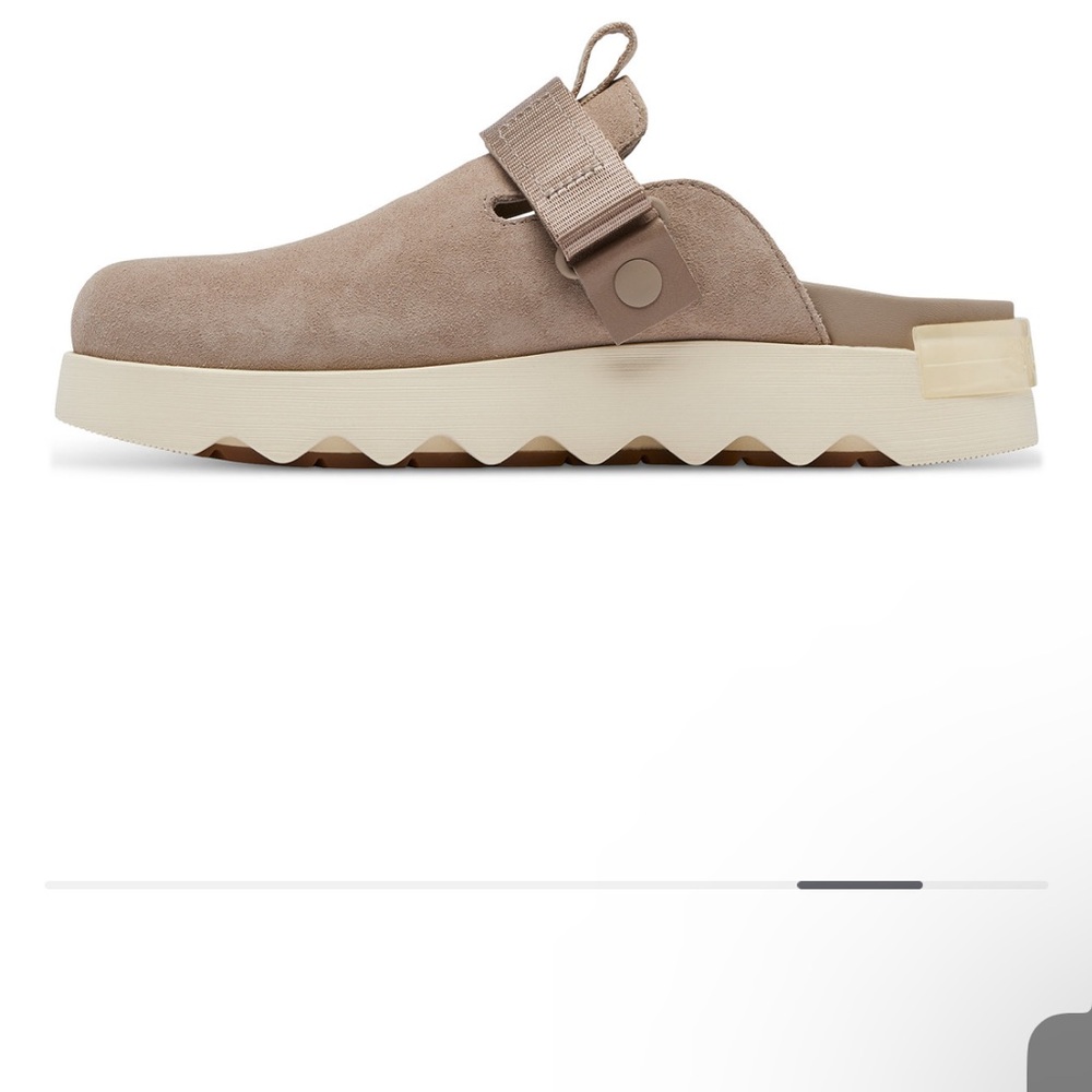 Tan Suede Slip-On Clogs